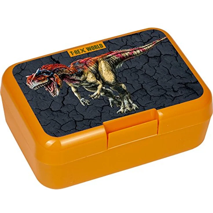 COPPENRATH DIE SPIEGELBURG Lunchbox Butterbrotdose T-Rex World Dino Dinosaurier Brotbox, Kunststoff, (Set, 2-tlg., 1), sehr stabile Ausführung, schwarz – Bild 2
