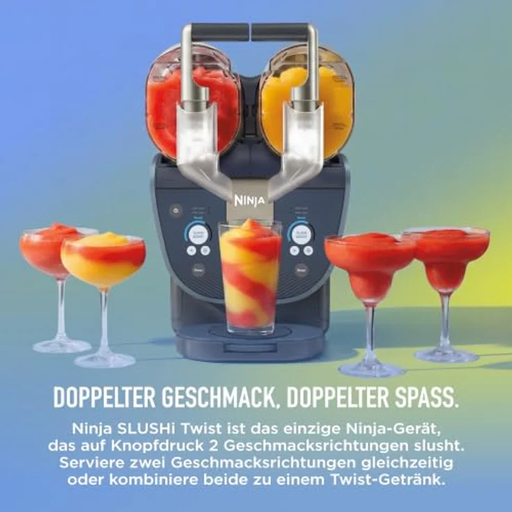 Ninja SLUSHi Twist Slush-Eismaschine für gefrorene Getränke – Blau | FS701EUBL | von SharkNinja – Bild 2