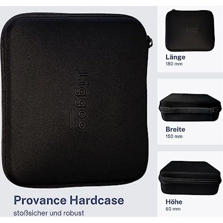 Schutztasche Hardcase für Haarschneidemaschine Friseurbedarf Außenabmessungen 180 x 150 x 60 mm Innenabmessungen 175 x 145 x 58 mm Stoßschutz Schwarz (XL) – Bild 4