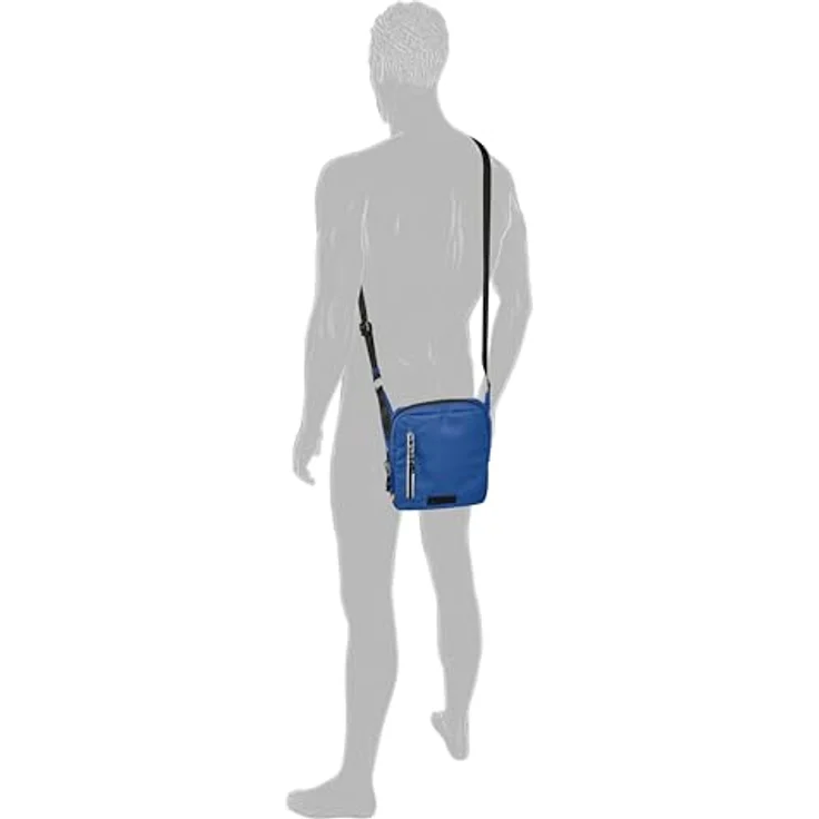 camel active Explore Herren Umhängetasche Crossbody Bag Klein Blau, nachhaltiges recyceltes Nylon – Bild 3
