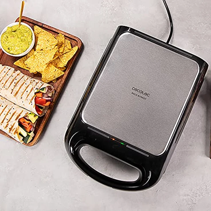 Cecotec Sandwichmaker Rock´nToast Family 3in1, Edelstahl, für 4 Sandwiches, 1500 W, mit 3 antihaftbeschichteten Platten – Bild 3