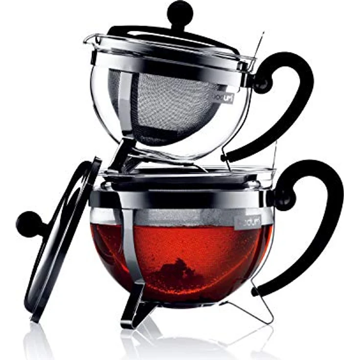 Bodum Chambord 1921-16-6 Teebereiter, Edelstahlfilter, Edelstahldeckel, 1,3 L, glänzend – Bild 4