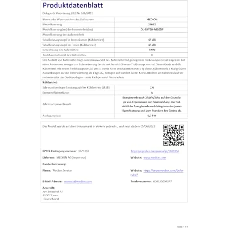 MEDION Smarte Mobile Klimaanlage P701, 7000 BTU, 3in1 Kühlen Entfeuchten Ventilieren, App- und Sprachsteuerung, bis 25m², dunkelgrau – Bild 8