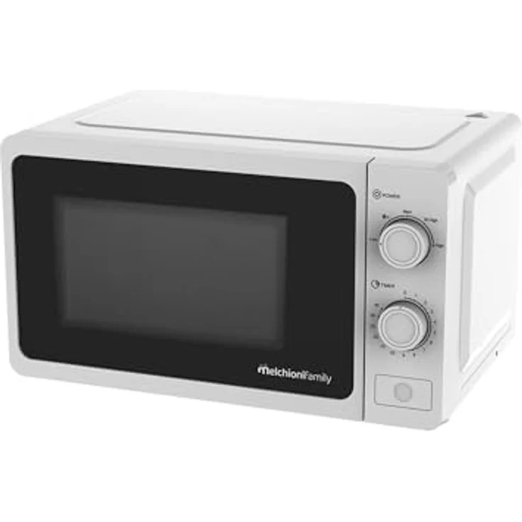 Melchioni Family Mikrowelle mit Grill 20 l, kleine Mikrowelle 800 W, Timer 1-35 Minuten, kompaktes Design – Bild 1