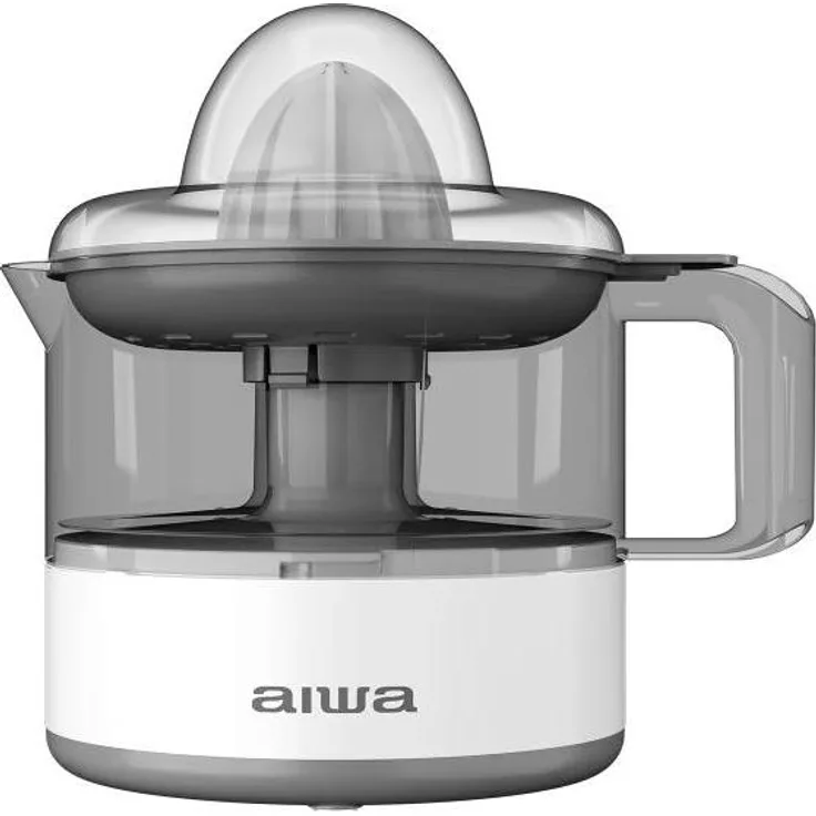 Aiwa AJC-4000 Zitruspresse, 30 W, 500 ml, 2 Kegel, Doppelfilter, BPA-frei, Rücklauffunktion, kompakt designed