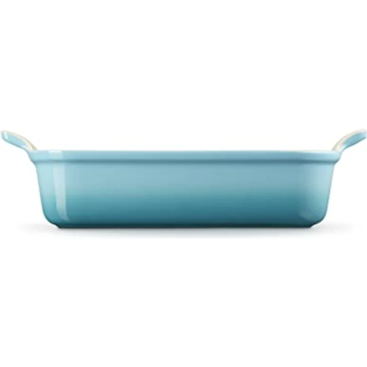 Le Creuset Rechteckige Auflaufform Tradition aus Steinzeug, 26 cm, 2,4 Liter, gefriersicher, Karibik – Bild 3