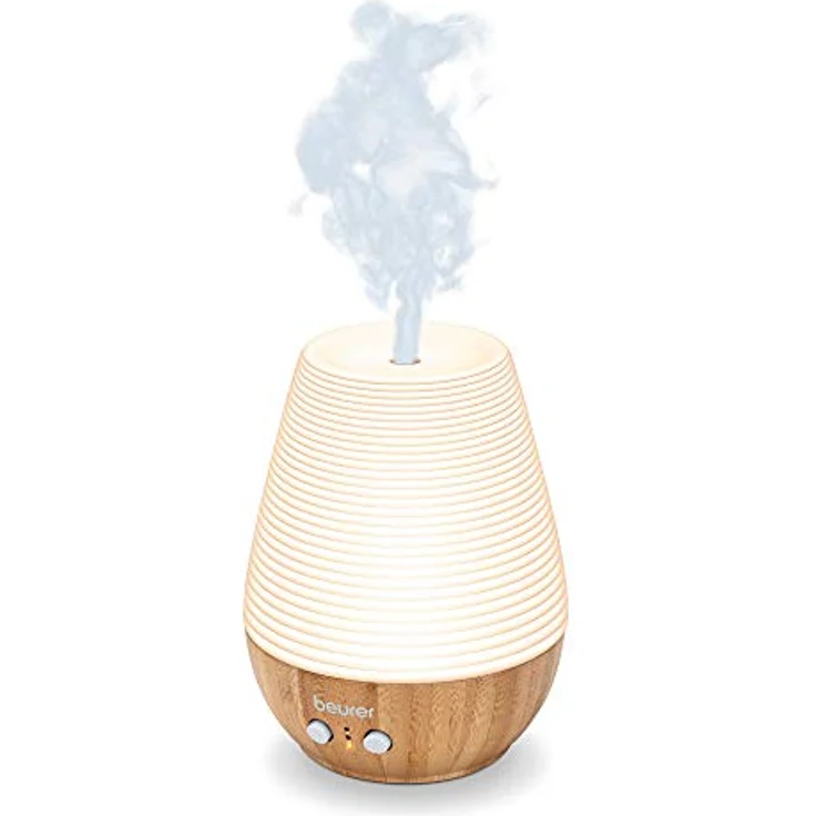 Beurer LA 40 Aroma Diffuser, Duft-Vernebler mit Ultraschall-Zerstäubung, mit Wellnesslicht und Farbwechsel, aus Holz – Bild 2