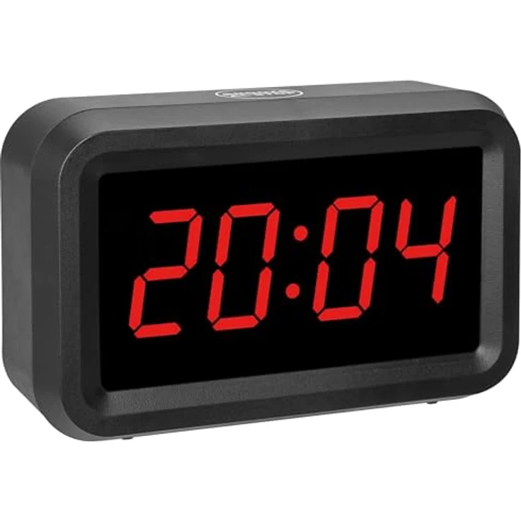 TFA Dostmann Digitaler Wecker 60.2038.01, hybrid LCD-LED, batteriebetrieben, Weckalarm mit Snooze-Funktion, 2 Helligkeitsstufen, dimmbar, schwarz – Bild 2