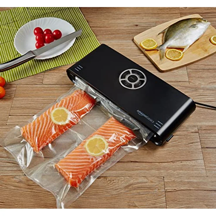 AmazonBasics Vakuumierer, 30 cm Naht + 10 Vakuumierbeutel, Schwarz – Bild 5