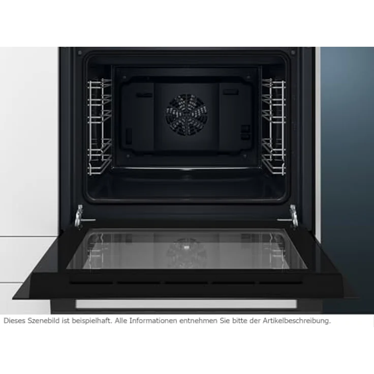 Siemens HB010FBA1, Backofen schwarz mit 66 l Garraumvolumen, 5 Backofenfunktionen und 3D Heißluft – Bild 5