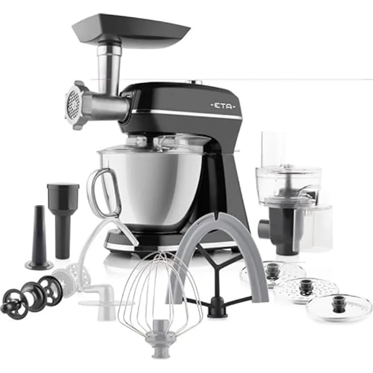 ETA Küchenmaschine Gratus Storio II Vollmetall 12 Geschwindigkeiten 5 l Edelstahl Schwarz