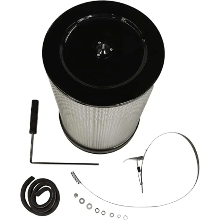 VHBW Feinstaubfilterpatrone kompatibel mit Metabo spa 1700 d und 1200, M5 Staubfilter mit Reinigungsbürste – Bild 2
