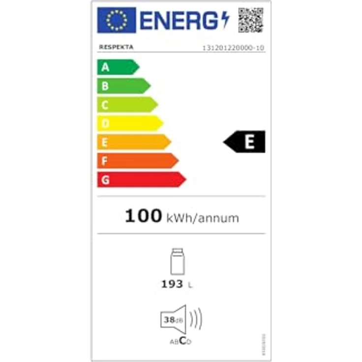 Respekta Einbaukühlschrank KS122.0-10, 193 Liter, Schlepptür, 122 cm, Vollraum, energiesparend – Bild 4