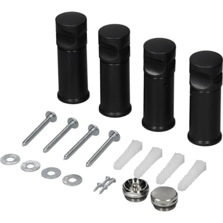 LuxeBath Badheizkörper Sahara 300x800 mm, Design Heizkörper in Schwarz matt, Handtuchwärmer mit Seitenanschluss, Badezimmer Heizung, langlebig und einfach zu montieren – Bild 5