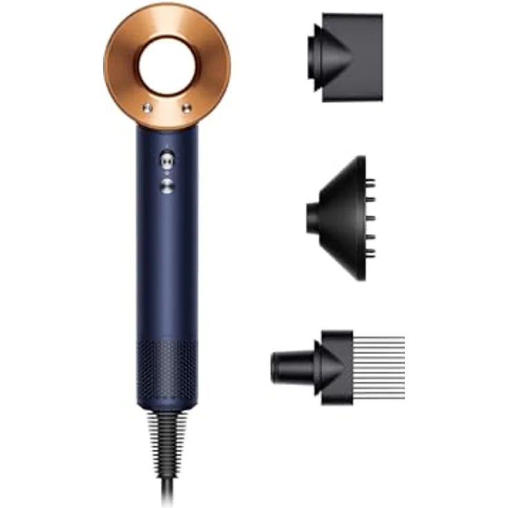 Dyson Supersonic™ Haartrockner Curly+Coily, schneller Luftstrom, intelligente Temperatur-Regulierung, Nachtblau/Kupfer – Bild 1