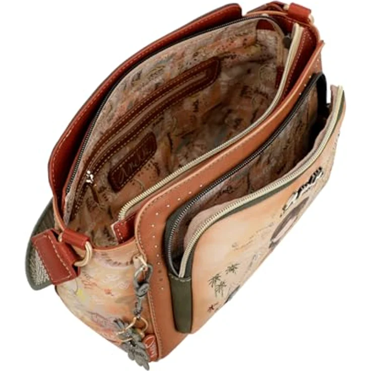 Anekke Peace & Love Umhängetasche, mehrfarbig, 28 cm x 10.5 cm x 19 cm, 100% Polyester – Bild 7