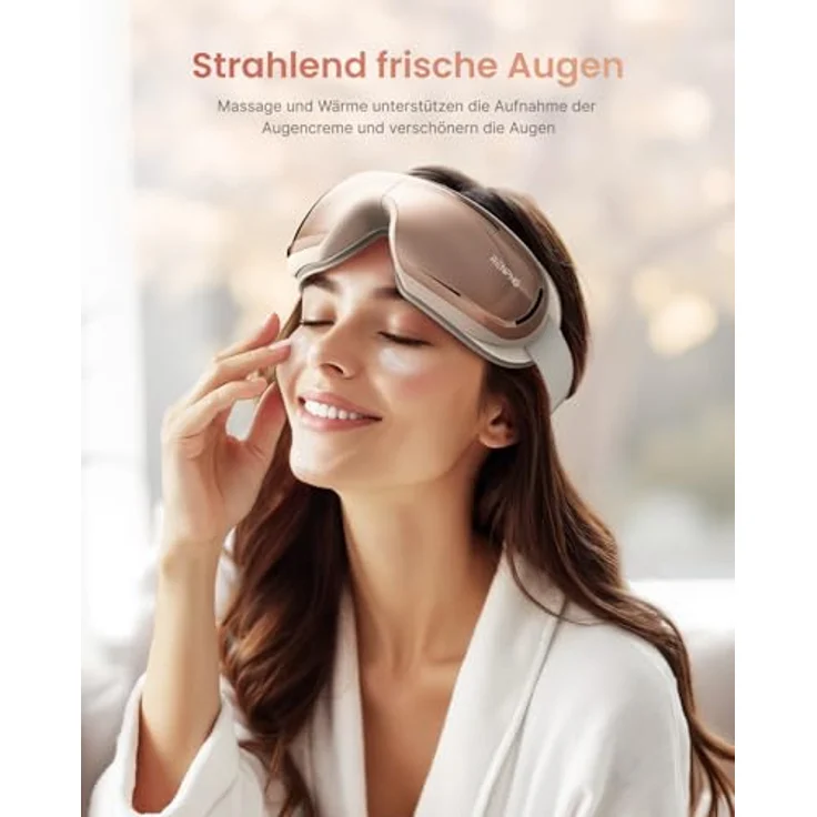 RENPHO Eyeris 3 G010V, Gesichtsmassagegerät mit 3 Akkupressur-Modi, Wärme- und Vibrationsfunktion, inkl. kühlbarer Gel-Maske, ergonomisches Design – Bild 5