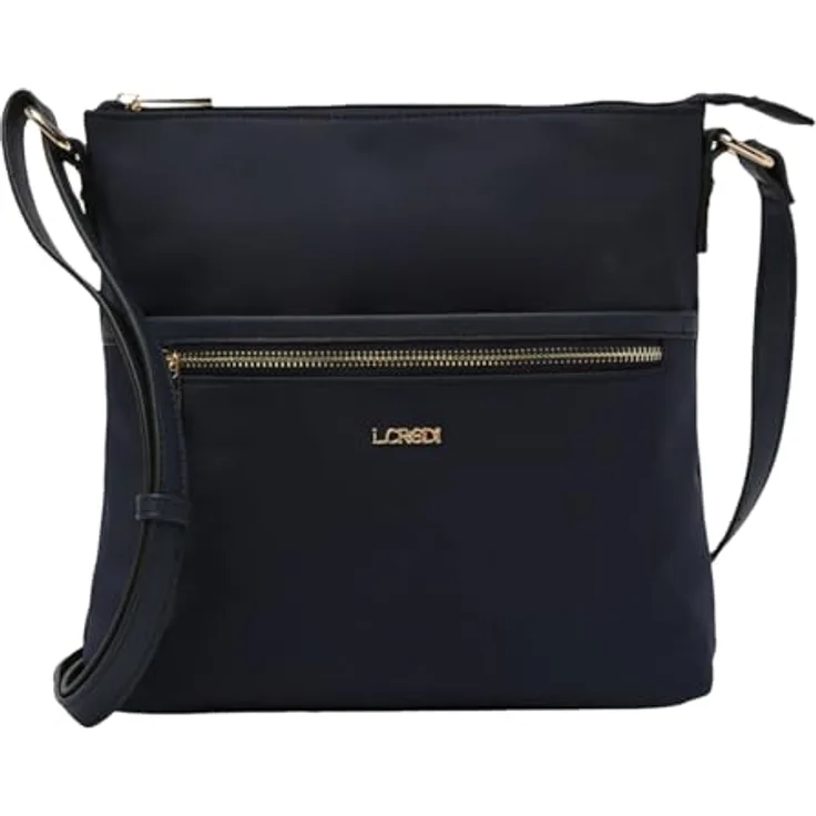 L.Credi Alena Umhängetasche 26 cm, langlebiges Polyester, abnehmbare verstellbare Tragegurte, Reißverschluss- und Außentaschen