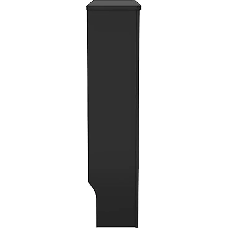 vidaXL MDF Heizkörperverkleidung, Schwarz, modernes Lattenrost-Design, 78 cm – Bild 5
