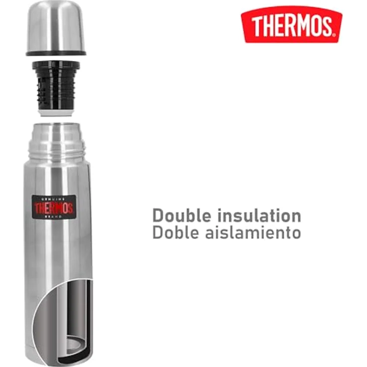 THERMOS 4019.205.050 Thermosflasche Light & Compact, Edelstahl mattiert 0,55 l, Spülmaschinenfest, 12 Stunen heiß, 24 Stunden kalt – Bild 4