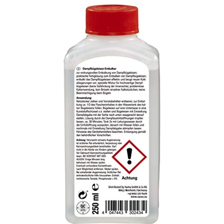 Xavax Entkalker für Dampfbügeleisen, 250 ml (ausreichend für 3 Anwendungen) – Bild 2