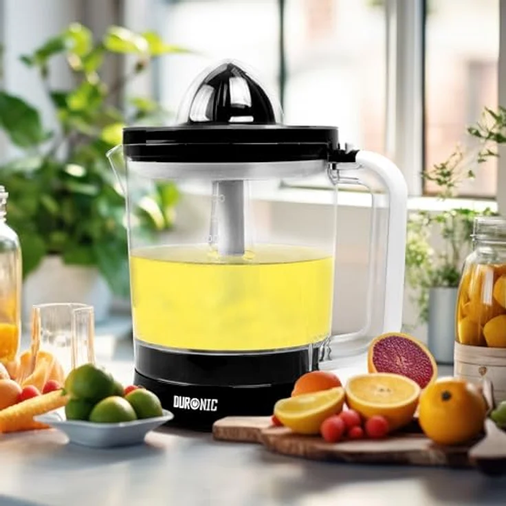 Duronic JE416 Saftpresse elektrisch 40W, Zitronenpresse 1600ml, Zitruspresse 2 Kegel, Orangenpresse, hohe Saftausbeute, Fruchtpresse mit Sieb, Citrus Juicer, Orangensaftpresse, Limepresse - Preisvergleich – Bild 2