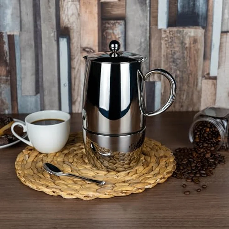 Café Stål BEC-10M Espresso Kaffeekocher, Edelstahl – Bild 3