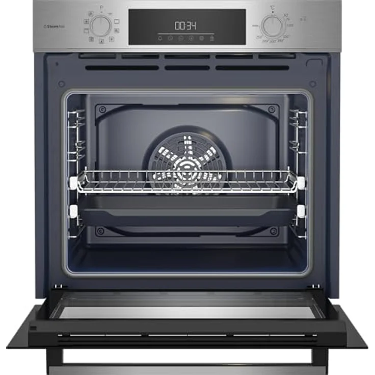Beko BBIS12301XE b300 Einbau-Backofen 72 Liter, Multifunktionsofen mit AeroPerfect, SteamAdd-Dampffunktion, SteamShine Reinigung, versenkbare Knebel, Edelstahl – Bild 5