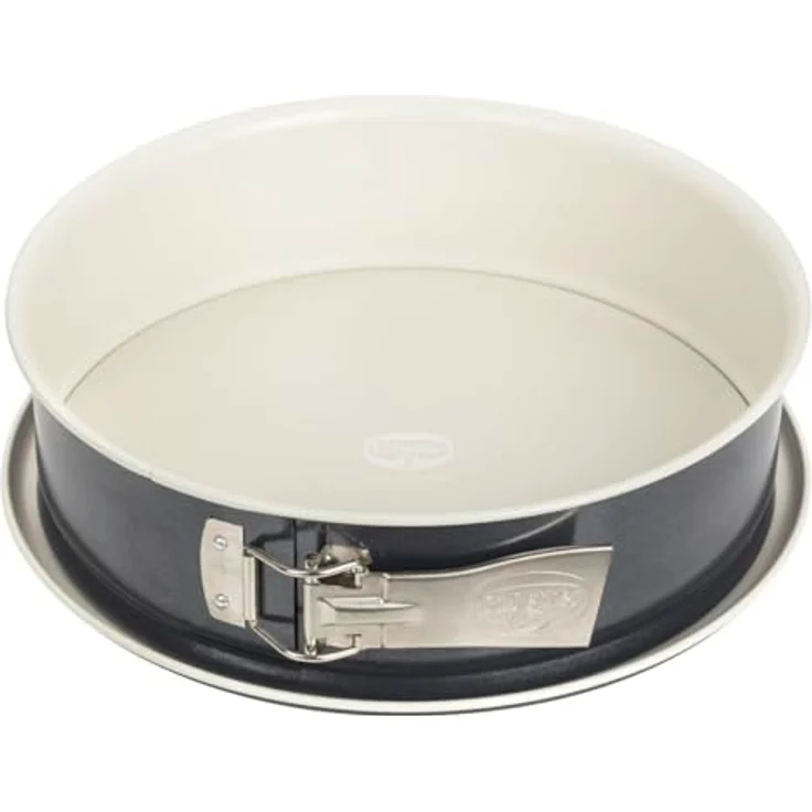 Dr. Oetker Spring--Kuchen--Backform, Ø 28 cm Back-Trend, mit Flachboden, runde, aus Stahl mit keramisch verstärkter Antihaft-Beschichtung, Menge: 1 Stück, Farbe: creme-anthrazit – Bild 5