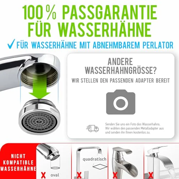 GEYSER EURO Wasserfilter für Wasserhahn Zuhause Küche, Wasserhahn-Filtersystem mit Filterkartusche aus Aragon, entfernt Chlor, Blei und Mikroplastik – Bild 4