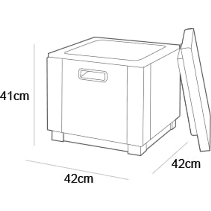 Allibert Beistelltisch-Kühlbox Ice Cube 40 Liter, braun – Bild 6