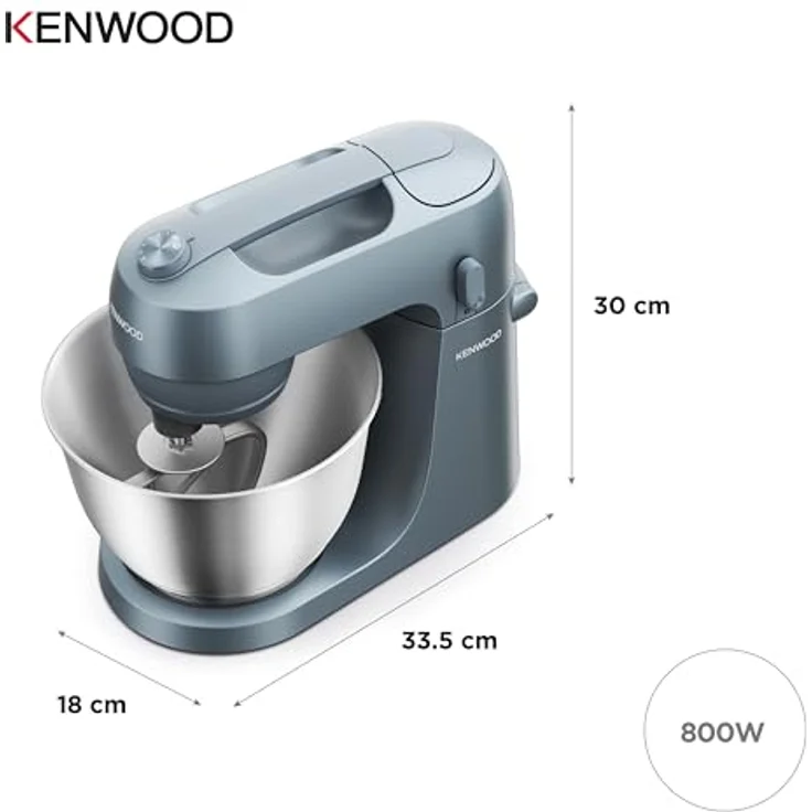 Kenwood Go Küchenmaschine KZM35.000GY, platzsparend, Metallgehäuse, 800W, Blau – Bild 5