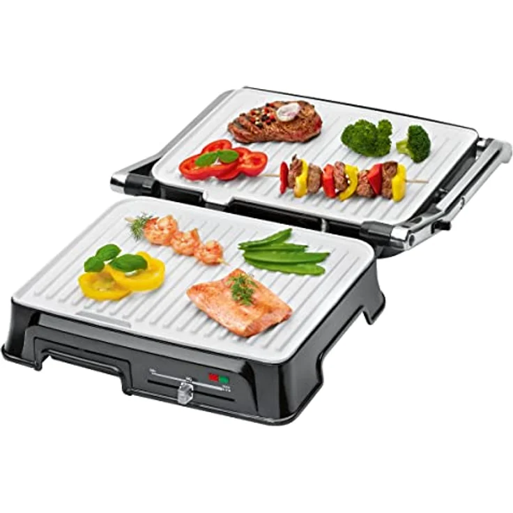 Clatronic KG 3571 Kontaktgrill, 29,5 x 23,5 cm, Keramikbeschichtete Grillplatte, 2000 Watt – Bild 2