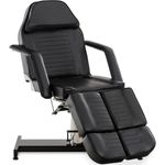 CLP Massageliege Split, hydraulisch verstellbar, Kunstleder-Bezug, Schwarz