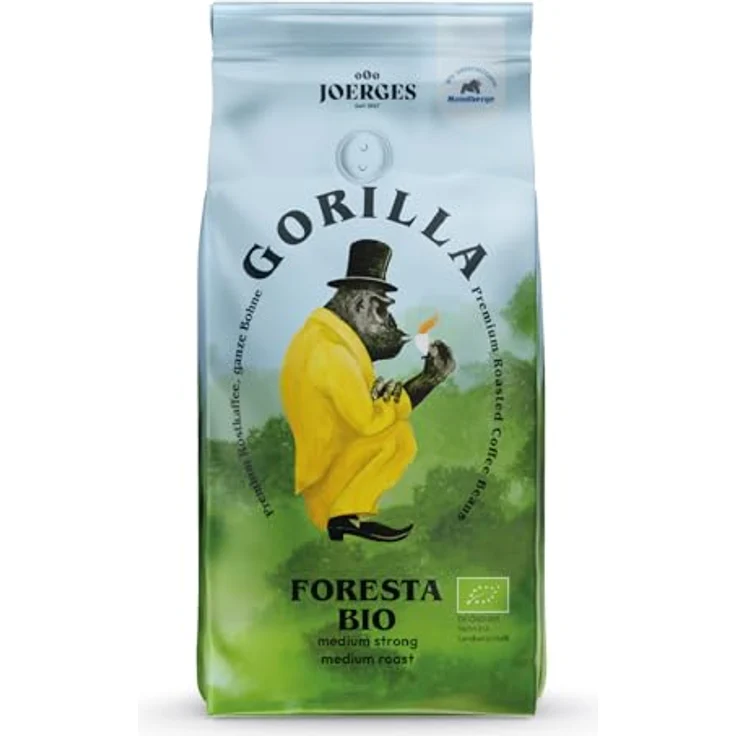 Joerges Foresta Bio, Geröstete Kaffeebohnen, 1 kg, Dunkle Röstung, 6/10 Intensität – Bild 1