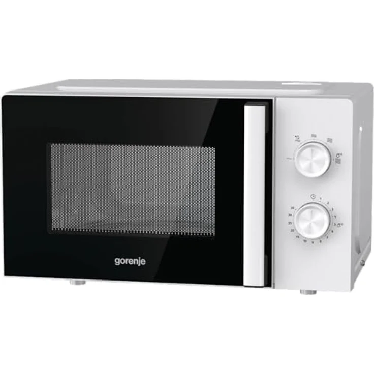 Gorenje MO20E1WH Mikrowelle, 20 L Garraum, 800 W, mit Grill, Standgerät, silber, schwarz – Bild 2