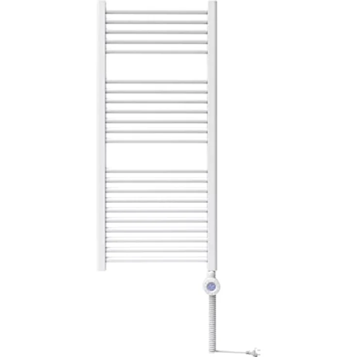 Bosch Thermotechnik elektrischer Badheizkörper Heat Radiator 4500, Maße 1110x500 mm, 500 Watt, mit Handtuchhalterung und integriertem Temperaturregler, weiß – Bild 1