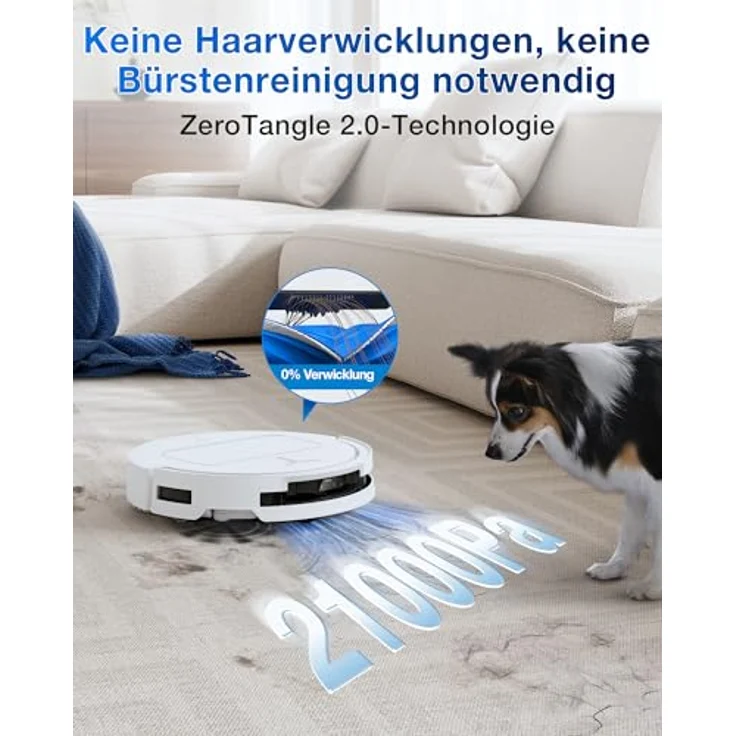 ECOVACS DEEBOT T50 PRO OMNI GEN2, Saugroboter mit 15.000 Pa Saugkraft, Staubbeutel, Saug- und Wischfunktion, intelligente Hinderniserkennung – Bild 2