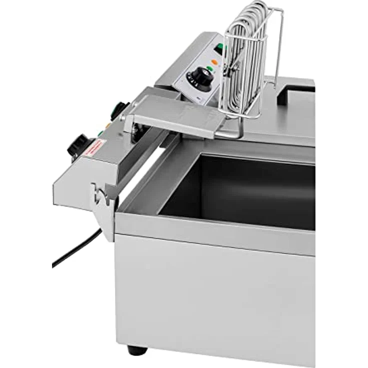 Royal Catering Fritteuse Edelstahl Doppel-Fritteuse RCEF 13DB (2 x 3.200 W, Kapazität: 2 x 13 l, Temperaturbereich: 50-200 °C, Kaltzone, mit Ablasshähnen) – Bild 3