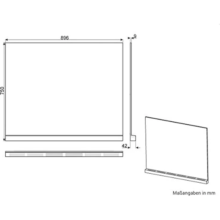 Smeg KITC9X9-1 Rückwandpaneel Edelstahl – Bild 2