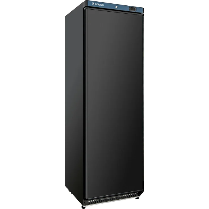 GASTROHERO Lagertiefkühlschrank ECO 400, 336 Liter, Innenraum aus Kunststoff, schwarz, mit digitalem Thermostat und automatischer Abtauung