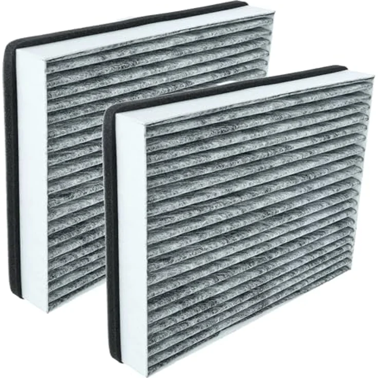 vhbw 2x Aktivkohlefilter DKF 36-P, kompatibel mit Miele 20228038, weiß/grau, für Dunstabzugshaube – Bild 1