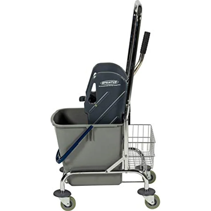 Reinigungswagen Eimer 1x27 l,Presse,Ablagekorb STA SPRINTUS – Bild 5