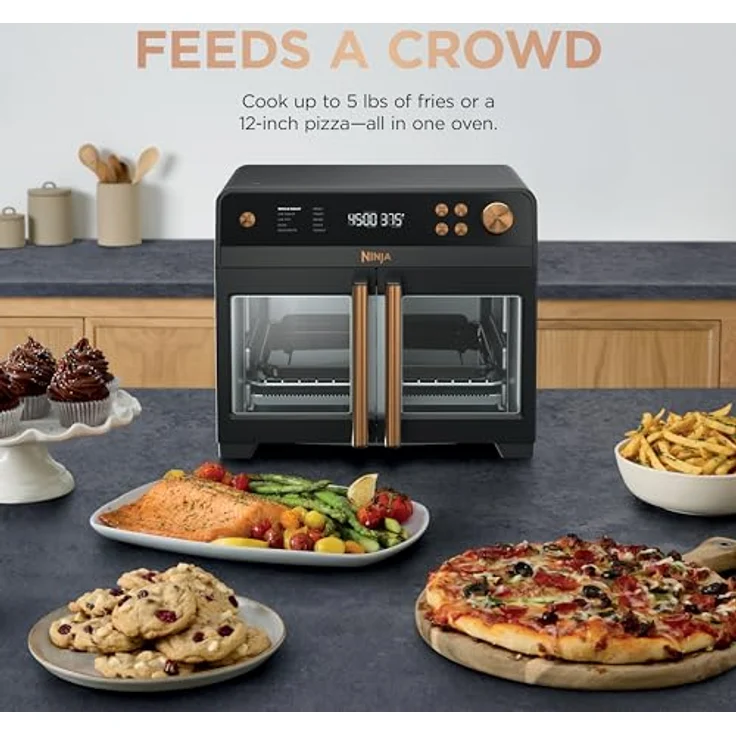 Ninja French Door Premier Air Fry Oven FO101BK, 10-in-1 Küchengerät mit 20,3 qt Kapazität, PFAS-frei, spülmaschinenfest, Schwarz – Bild 5