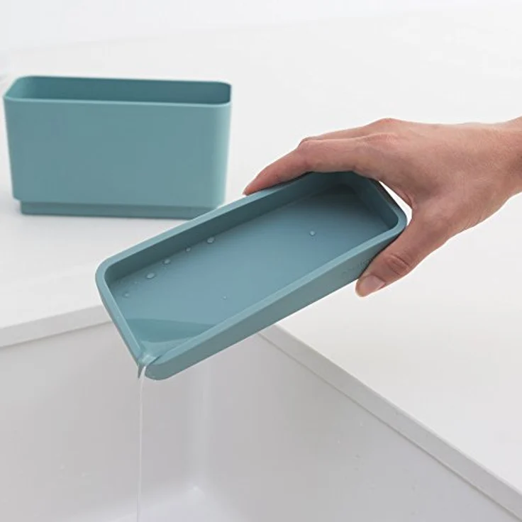 Brabantia Spülorganizer, Kunststoff-Silikon, Mint, 19 x 8.5 x 11.5 cm – Bild 2