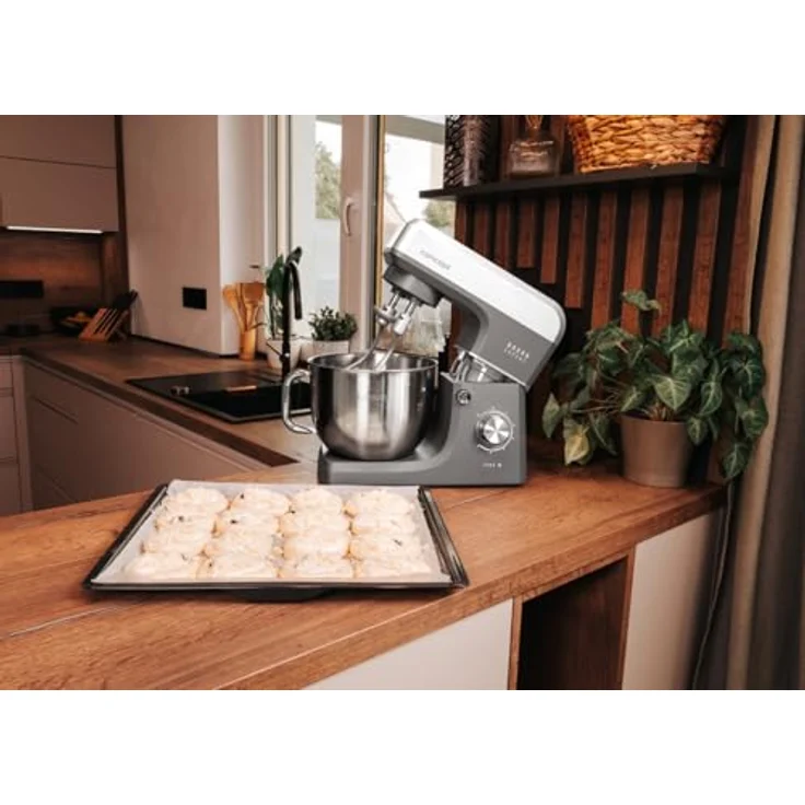 Concept Dough Expert RM6010, Planetenküchenmaschine mit 1900 W Leistung, 7-l-Edelstahlschüssel, Heizfunktion und 6 Geschwindigkeiten – Bild 8