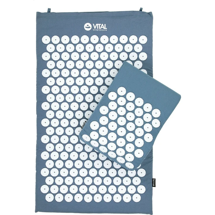 bodhi Akupressurmatte VITAL Akupressurmatte & Kissen Set blau, mit 6.930 Akupressur-Spitzen – Bild 1