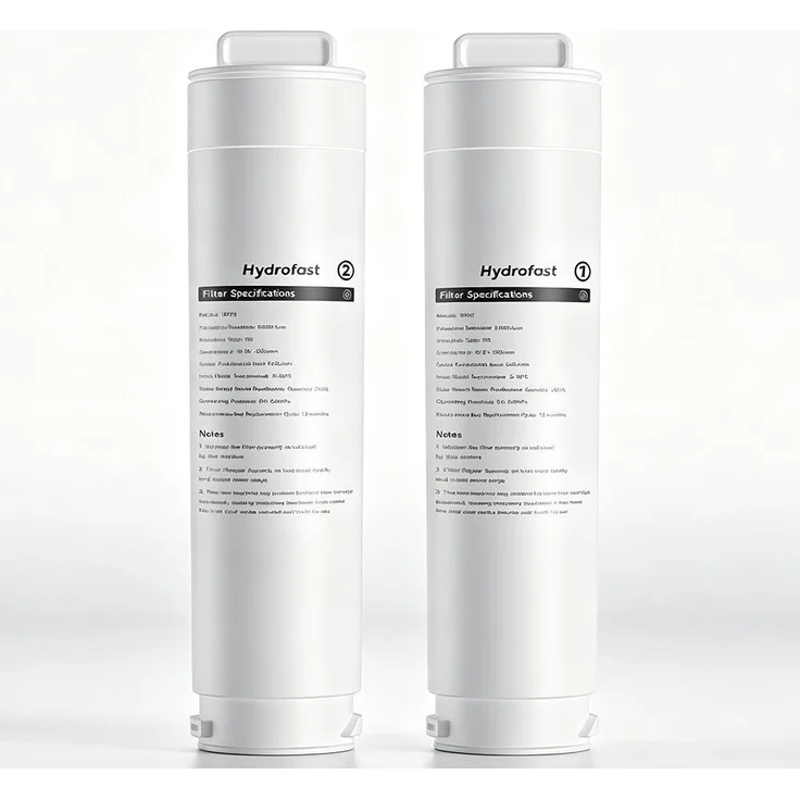 Hydrofast HF02 + HF03 Filterkartuschen Set für W100 Wasserfilter – RO-Filter, 4-in-1 Verbundfilter, 12+9 Monate, Original Zubehör