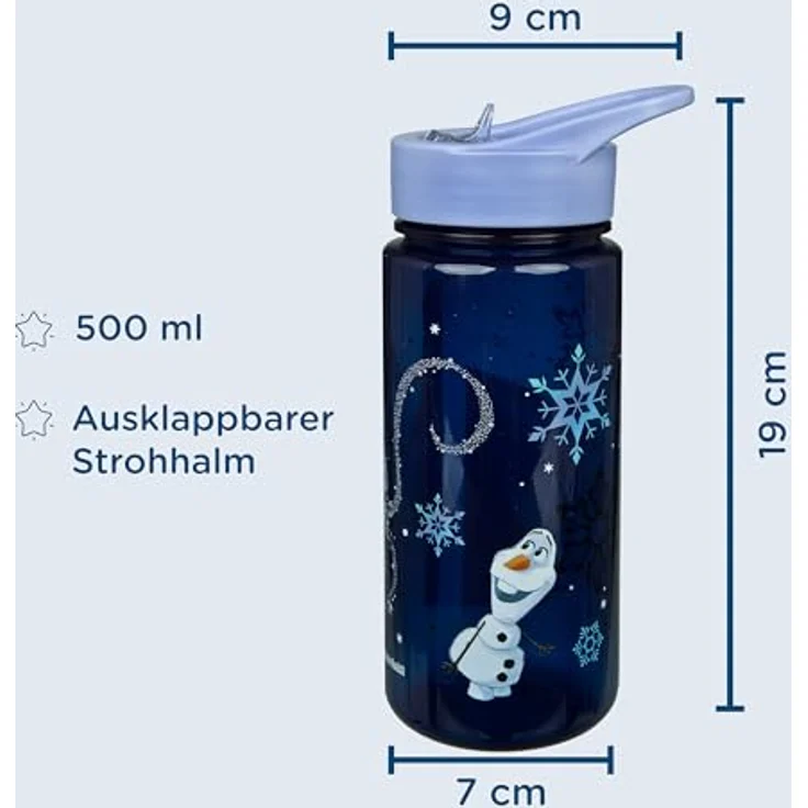 Disney Frozen Lunchbox Lunchset, 2-tlg. Set mit auslaufsicherer Lunchbox und Trinkflasche für Schule und Kindergarten – Bild 5