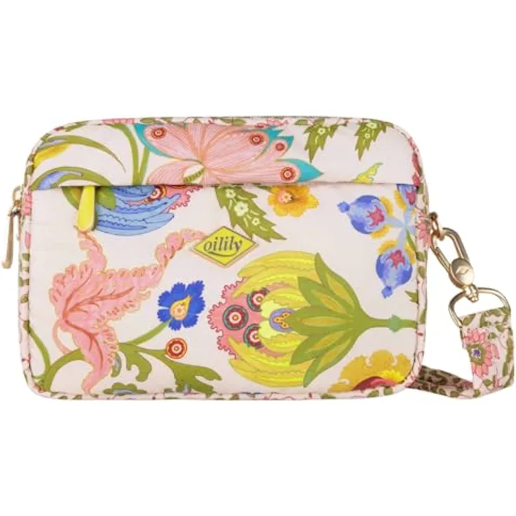 Oilily Sapphire Chintz Umhängetasche, 21 cm x 6 cm x 14 cm, 100% Polyester, gelb